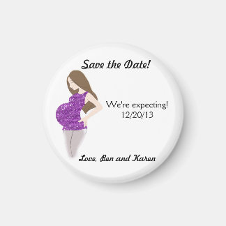 妊娠告知 – 日付磁石を保存 マグネット