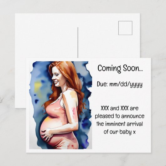 妊娠告知 案内ポストカード (正面/裏面)