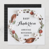 妊娠告知 – 綿秋リース サンキューカード (正面/裏面)