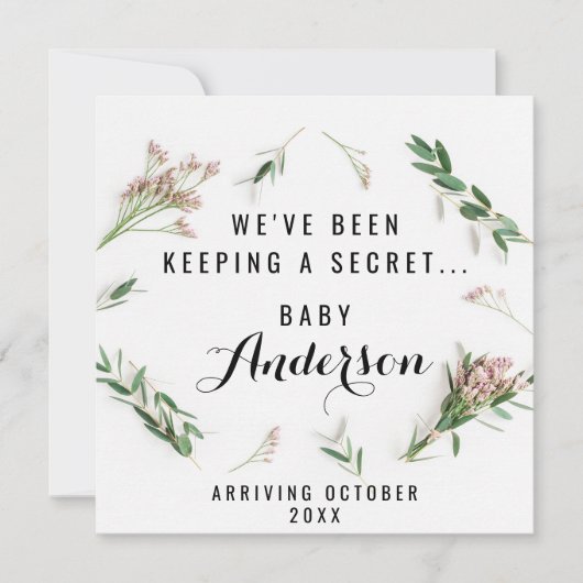 妊娠告知 – 緑 サンキューカード (正面)