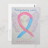 妊娠喪失認識度リボンカスタムポストカード ポストカード (正面/裏面)