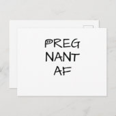 妊娠妊婦のおもしろいAF女性 案内ポストカード (正面/裏面)