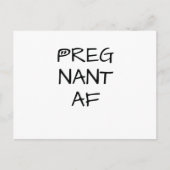 妊娠妊婦のおもしろいAF女性 案内ポストカード (正面)