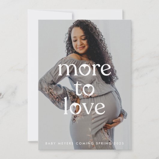 妊娠妊婦の写真 案内状 (正面)