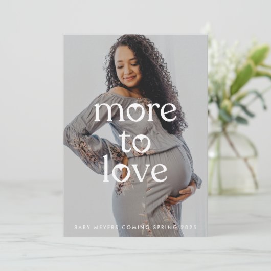 妊娠妊婦の写真 案内状 (スタンド正面)