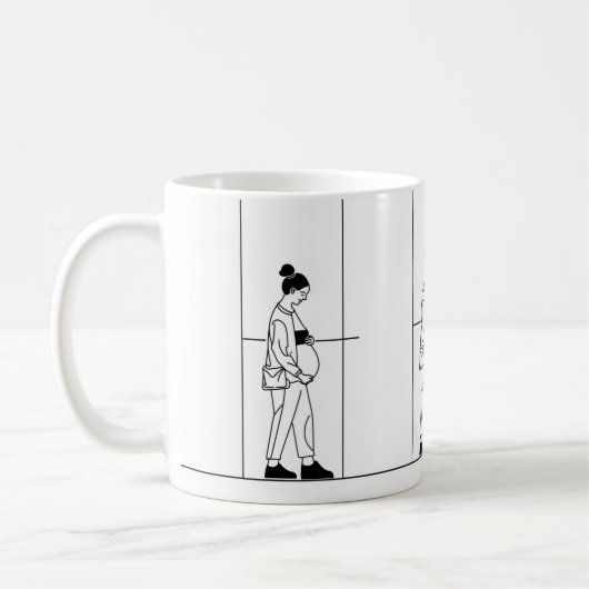 妊娠妊婦シンプル病 コーヒーマグカップ (左)