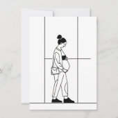 妊娠妊婦シンプル病 招待状 (正面)