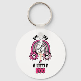 妊娠幽霊ピンク小さなブーを期待 キーホルダー