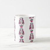 妊娠幽霊ピンク小さなブーを期待 コーヒーマグカップ (中央)