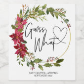 妊娠推測どのようなベビーがクリスマス妊娠を明らかにする ワインラベル (シングルラベル)