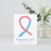 妊娠損失認識 リボン アート ポストカード (スタンド正面)