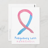 妊娠損失認識 リボン アート ポストカード (正面/裏面)