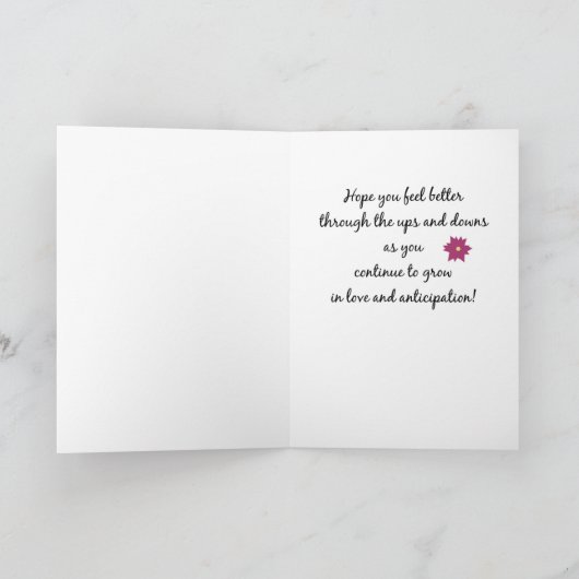 妊娠支援と勇気付けられるかわいい象 カード (内部)