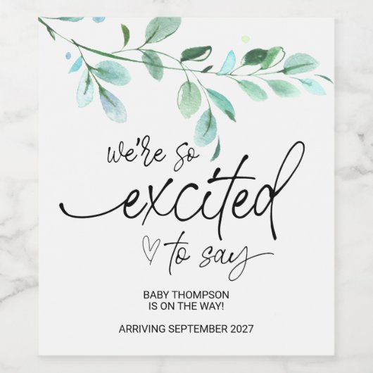 妊娠新生児オンウェイアナウンスメントママBe W ワインラベル (シングルラベル)