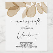 妊娠新生児妊娠告知おじさん ワインラベル (シングルラベル)