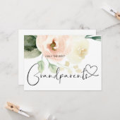 妊娠明け方の祖父母新生児ピンクフローラ カード (正面/裏面インサイチュ)