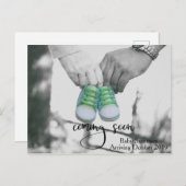 妊娠来児の発表の靴 ポストカード (正面/裏面)