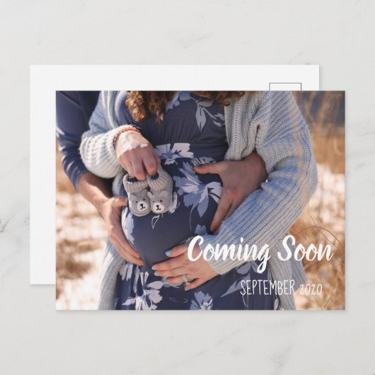 妊娠来発表はがき インビテーションポストカード (正面/裏面)