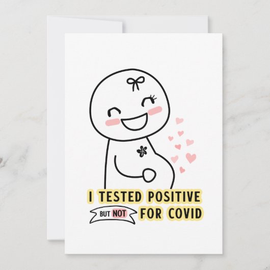 妊娠検査を前向きした 案内状 (正面)