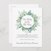 妊娠水の色の緑の発表 案内ポストカード (正面/裏面)