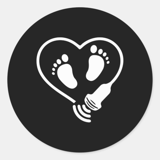 妊娠産科超音波超音波技術 ラウンドシール (正面)