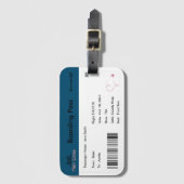 妊娠男女兼用発表ラゲージタグ ラゲッジタグ (正面縦)