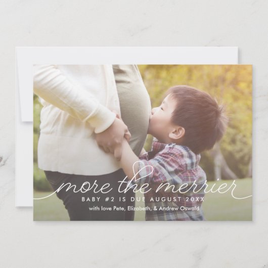 妊娠発メリー表カードの追加 案内状 (正面)