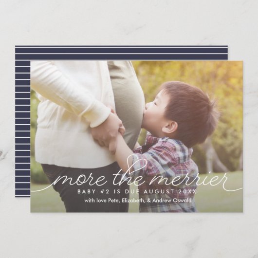 妊娠発メリー表カードの追加 案内状 (正面/裏面)