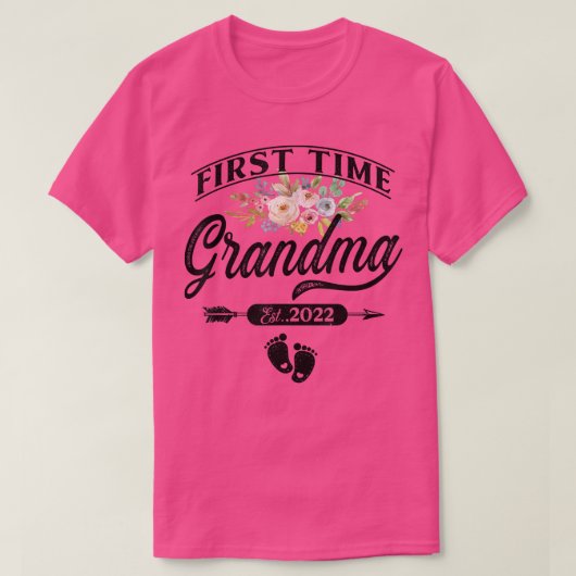 妊娠発表おばあちゃんEst Tシャツ (デザイン正面)