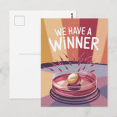 妊娠発表で笑いを誘った優勝者 ポストカード (正面/裏面)