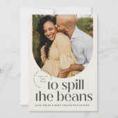 妊娠発表のホリデーカード - 期待を明らかにする シーズンカード (正面)