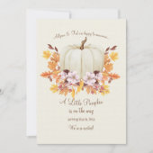 妊娠発表の途中の小さなかぼちゃ 案内状 (正面)