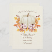 妊娠発表の途中の小さなかぼちゃ 案内状 (正面/裏面)