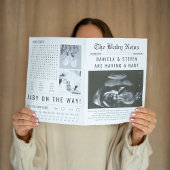 妊娠発表を期待する新聞ベビー カード