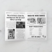 妊娠発表を期待する新聞ベビー 招待状 (内部)
