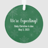 妊娠発表オーナメント、オパエスト。 オーナメント (裏面)