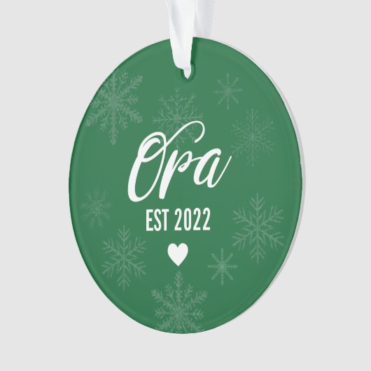 妊娠発表オーナメント、オパエスト。 オーナメント (正面)