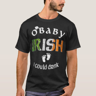 妊娠発表ギフトIrish私はセントを飲むことができた Tシャツ