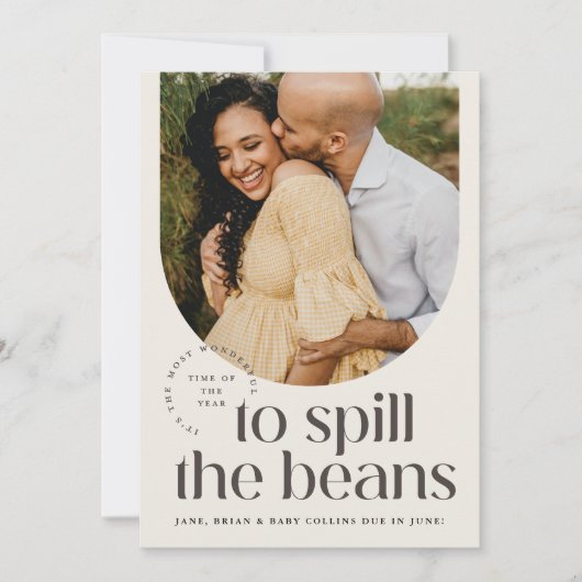 妊娠発表ホリデーカード - 秘密を暴露 シーズンカード (正面)