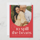 妊娠発表ホリデーカード - 秘密を暴露 シーズンカード (正面)