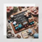 妊娠発表列車をテーマにしたソーシャルメディア 案内状 (正面/裏面)