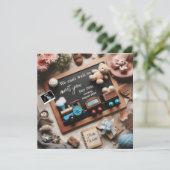 妊娠発表列車をテーマにしたソーシャルメディア 案内状 (スタンド正面)