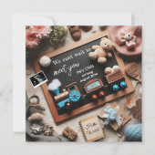 妊娠発表列車をテーマにしたソーシャルメディア 案内状 (正面)