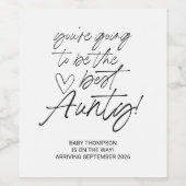 妊娠発表新生児W ワインラベル (シングルラベル)