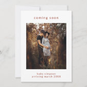 妊娠発表来の近いホリデーカード シーズンカード (正面)