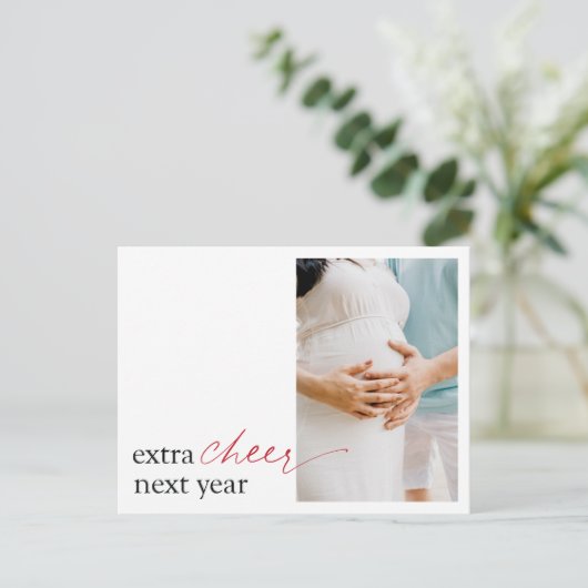 妊娠発表驚きポートレートはがき シーズンポストカード (スタンド正面)