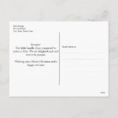 妊娠発表驚きポートレートはがき シーズンポストカード (裏面)