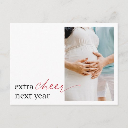 妊娠発表驚きポートレートはがき シーズンポストカード (正面)