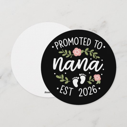 妊娠発表 ナナに昇格 2026 招待状 (正面/裏面)