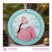 妊娠発表 赤ちゃん カスタマイズ フォト セラミックオーナメント
